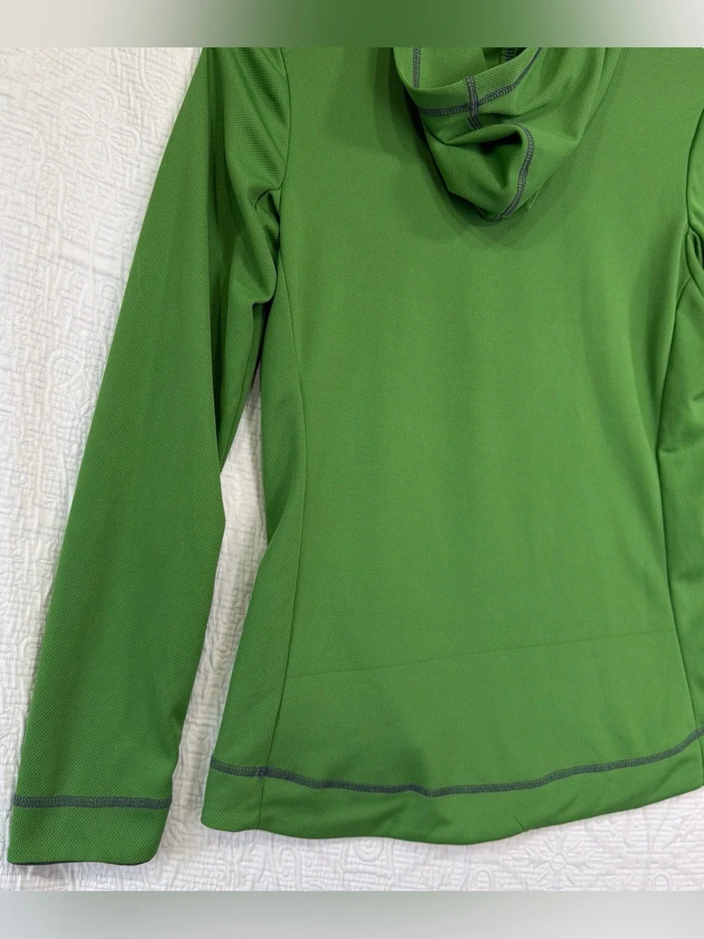 Alo Yoga Hoodie Pullover Shirt Women Large Green Coolfit Quarter Zip Mid Layer L